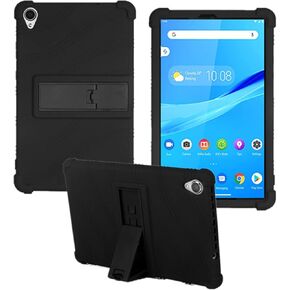 حافظة لجهاز Lenovo Tab M8 الجيل الثالث TB-8506F، غطاء حامل من السيليكون الناعم لجهاز Lenovo 8.0 بوصة Tab M8 Gen 3 2022/ M8 HD LTE 2021/ M8 HD/Smart Tab M8/ M8 FHD 2019 TB-8705F (أسود) in Kuwait