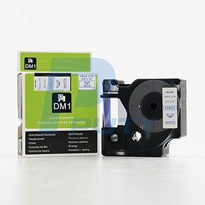 Blue on White Tape Label Compatible for DYMO 45804 D1 19mm 7M 3/4" X 23'