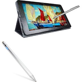 BoxWave Stylus Pen Compatible with Simbans PicassoTab 10 - AccuPoint Active Stylus, Electronic Stylus with Ultra Fine Tip for Simbans PicassoTab 10 - Metallic Silver