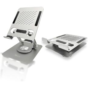 MRBOSS Aluminum Smartphone Portable Stand Bracket for desks Cash registers Adjustable Foldable 360 Degrees Rotation Swive Compatible Support All Tablet iPhone, Mobile Cellphone iPad Holders
