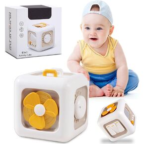 Montessori Toys For 1 Year Old: Baby Activity Cube Sensory Busy Cube For Toddlers 1-3 - 1st First Birthday Boys Girls Gifts - Infant Baby Toys 6-12-18 Months Toddler Car Airplane Travel Essentials