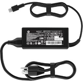 65W USB-c Laptop Charger for HP ProBook 430 440 445 450 Envy X360 13 15 Spectre X360 13 EliteBook 735 755 840r 830 856 fit HP M54350-001 L43407-001 Type-c Ac Power Supply Adapter with Cord
