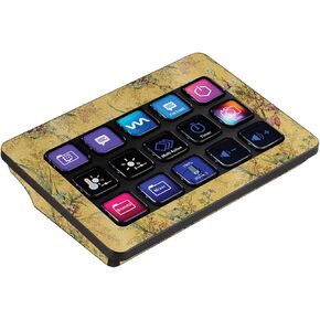 MightySkins Glossy Glitter Skin Compatible with Elgato Stream Deck MK.2 - Yellow Marble End | Protective Durable High-Gloss Glitter Finish | Easy to Apply, Remove, and Change Styles | Made in The USA