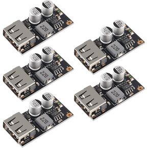 5pcs USB Buck Converter DC-DC Step Down Module 6-32V 12V 24V to 5V QC 3.0 Charging Module Power Supply Voltage Regulator Volt Transformer Board