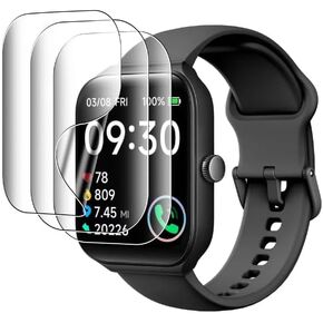 3 Pack High Transparent Full Coverage Screen Protector For Smartwatch Popglory 1.85'' P66 Smart Watch