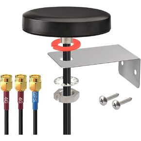 Bingfu 4G LTE MIMO Cellular GPS Fixed Bracket Wall Mount Antenna for 4G LTE GPS Cradlepoint IBR900 IBR1700 Sierra Wireless Airlink MG90 MP70 GX450 RV50 RV50X Industrial Gateway Modem Mobile Router