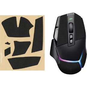 kwmobile Mouse Grip Tape Compatible with Logitech G502 X PLUS Grip Tape - Non-Slip Faux Leather - Black