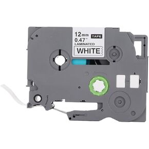 Zopsc Compatible Label Tape Replacement for Label Machine TZe 131, for TZe 231, for TZe 431, for TZe 531 etc. 12mm Black On White Label Maker Tape for PT E100, for PT D210 etc. (PE Bag