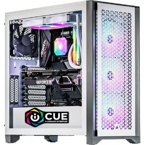 Velztorm iCUE Certified Argentux Custom Built Gaming Desktop PC (Intel i7-11700K 8-Core, 16GB RAM, 512GB PCIe SSD + 1TB HDD (3.5), GeForce GTX 1660 Super, Wifi, Bluetooth, USB 3.2, Win 10 Home)