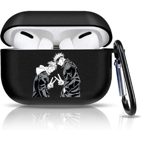 غطاء حماية بتصميم نمط الرسوم المتحركة لجهاز AirPods Pro الجيل الثاني مع سلسلة مفاتيح، جراب Anime لطيف متوافق مع Airpods pro 2، غطاء سماعة رأس من السيليكون الناعم الواقي بالكامل ومقاوم للصدمات in Kuwait