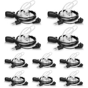 حافظة مكونة من 10 سماعات أذن أنبوبية صوتية سرية مع ميكروفون PTT لموتورولا cp200 cp200d bc130 drl1020 drl1060 cls1110 cls1410 rdm2070d cp100d cp185 جهاز اتصال لاسلكي ثنائي الاتجاه (10 عبوات) in Kuwait