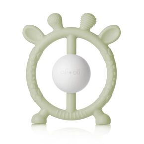 Ali+Oli Baby Teether & Rattle (Berry Giraffe) Baby Teething Relief, Silicone Teethers for Babies 3+ Months, Baby Teething Toys w/Multi-Textured Surface, BPA Free & Freezable Teethers for Babies
