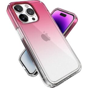 Speck Clear iPhone 14 Pro Case - Drop Protection, Scratch Resistant Dual Layer Slim Phone Case for 6.1 Inch iPhones 14 Pro - Anti-Yellowing & Anti-Fade Case - Clear with Platinum Glitter GemShell