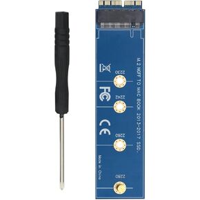 for MacBook Air Pro 2013 2014 2015 2016 2017 A1465 A1466 A1398 A1502 to NVME M-Key M.2 PCI-E 4.0 SSD Hard Drive 2230 2242 2260 2280 Adapter Converter Blue