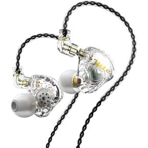 TRN MTE IEM Earphones 1DD HiFi in-Ear Monitors Earbuds, TRN IEM Dynamic Driver in Ear Headphones with Detachable C Pin Cable for Music,Game,Sport