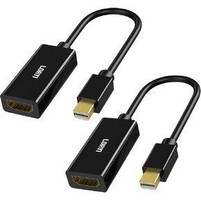 منفذ عرض صغير إلى محول HDMI 4K@30 هرتز، Mini DP (متوافق مع Thunderbolt 2) إلى محول HDMI، متوافق مع MacBook Pro وMacBook Air وMac Mini والشاشة وجهاز العرض والمزيد