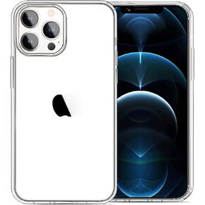 JJGoo Compatible with iPhone 12 Pro Max Case Clear, Transparent Soft Shockproof Protective Slim Thin Bumper Cover Phone Case