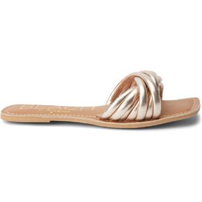 BEACH by Matisse Womens Gale Metallic Slide Athletic Sandals Casual Low Heel 1-2" - Silver