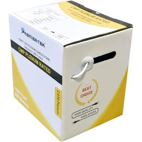 1000Ft Cat6 100% الصلبة النحاس CMP مكتملة 23AWG احباط محمية F/UTP 4-Pairs قسط شبكة LAN كابل فلوك تمرير 550MHz الأبيض in Kuwait