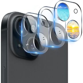 Camera Lens Protector (3 Pack) Compatible with iPhone 14& iPhone 14 Plus Camera Lens Cover Protection, HD Clear Anti-Scratch
