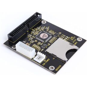 SD Memory Card to 3.5 40Pin IDE Hard Drive Adapter Converter with DC SD Card to Desktop Host 3.5 39Pin IDE Hard Drive Expansion Board Black
