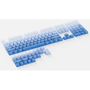 Side Printed Keycaps 136 Keys Shine-Through OEM Profile PBT Keycap Set for South-Facing Mechanical Keyboard,Side Print Gradient Color Keycaps (Gradient Dark Purple)