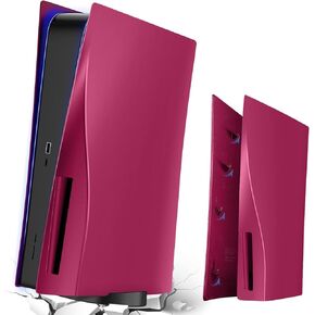 Faceplate Case for PS5 Cover Plate for PS5 Replacement Case for Disc Playstation 5, Hard Shell Case Shockproof Side Plates Skin for PS5 Disc Version Console Cosmic Red