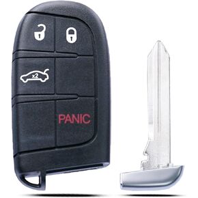 Key Fob Keyless Entry Fits for Chrylser 200 2015 2016 2017/ Dodge Charger Challenger Chrysler 300 2019 2020 2021 2022 2023 Smart Remote Control Key Fob Replacement M3M-40821302 68155686 433Mhz