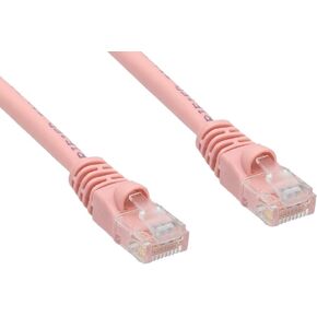 ZNWN35PN-07 7 ' Cat 6 UTP Rated 550 MHz Network Patch Cable with Snagless Molded Boots, Pink