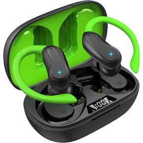 Wireless Earbuds Bluetooth Headphones 48Hrs Playtime IPX7 Waterproof 5.1 HiFi Earbuds,LED Display Sports Ear Buds with Earhooks for Workout Gym Outdoor Phone Laptop(Black)