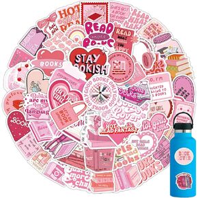 120pcs Pink Bookish Stickers for Girls,Book Stickers for Kindle,Booktok Reading Stickers,Aesthetic Kindle Stickers, Waterproof Decals for Laptop，Computer，Phone Case,Guitar，Gifts for Adults Teens