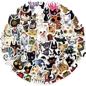 50PCS Crow Stickers, Raven Bird Water Bottle Laptop Stickers Halloween Party Favors, Halloween Party Decoration, Classroom Crafts, Black Bird Halloween Gifts Stickers for Kids Teens Adults