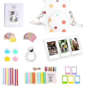 مجموعة ملحقات الكاميرا الفورية لكاميرا Fujifilm Instax Mini 12 مع حافظة كاميرا + ألبوم صور وإطارات + إطار معلق على الحائط + فلتر ملون + عدسة سيلفي + إطار ثلاثي للطاولة in Kuwait