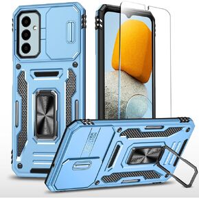 SunStory for Samsung Galaxy A25 5G Case with HD Screen Protector & Slide Camera Cover & Kickstand, Samsung A25 5G Case [Military-Grade] Phone Case for Samsung Galaxy A25 5G (Red)