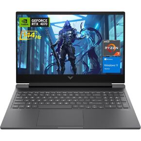 HP Newest Victus 16.1 Ryzen 7 Gaming Laptop, 16.1" FHD 144Hz, AMD Ryzen 7 8845HS, NVIDIA GeForce RTX 4070, 16GB RAM, 1TB SSD, RGB Backlit KB, Webcam, Wi-Fi 6, HDMI, Windows 11 Home, Silver