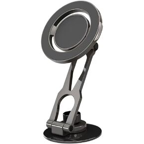 Fits Mag-Safe Car Mount for Phone,Adjustable Long Arm Magnetic Phone Holder for Car Dashboard 360° Rotatable, Aluminum Alloy Cell Phone car Mount for iPhone15 Pro 14 13 12 & All Smartphones