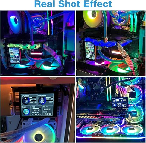 2.1 inch IPS Mini Round Screen, AIDA64 PC CPU RAM HDD Data Monitor, USB Screen Liquid Cooler Watercooler Screen 480x480 Dimmable, 128MB, for Desktop Chassis in Saudi Arabia