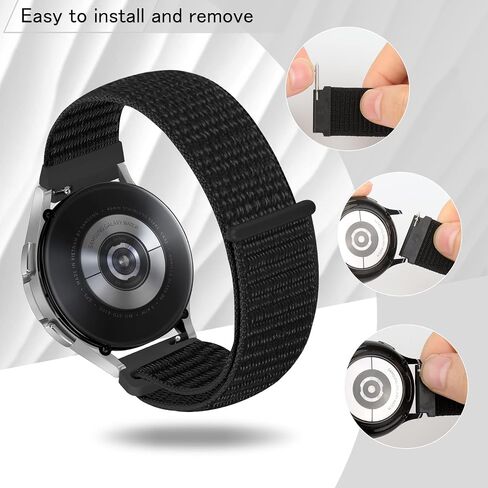 مجموعة من 10 أساور من النايلون من Tiptops متوافقة مع ساعة Samsung Galaxy Watch 6 5 4 /Watch 3 41 ملم/Active 2/Garmin Vivoactive 5/Vivoactive 3 Amzfit Bip 3 Pro/Bip 3/Ticwatch 2 / E / C2، أشرطة ساعة 20 مم in Kuwait