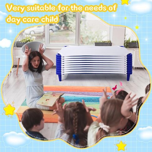 12 Pcs Daycare Cot Sheets for Toddlers Preschool, Standard Size 23" x 51" Crib Bedding Nap Mat, Muslin Soft Breathable Fabric White Sleeping Pads Fitted for Kids Baby Boys Girls in Kuwait