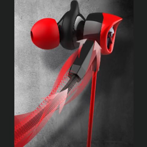 سماعة رأس للألعاب المحمولة داخل الأذن، ميكروفون مزدوج مع ميكروفون قابل للفصل، سماعات أذن باس للألعاب، صوت جهير استريو بخاصية إلغاء الضوضاء، سماعات بتصميم مريح للتعليق للجوال in Kuwait