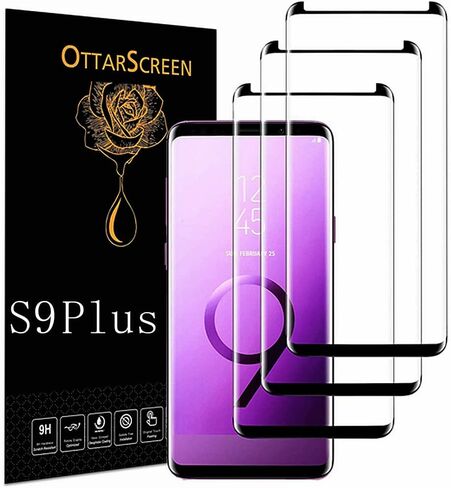 Galaxy S9 Plus Screen Protector, 3 Pack Galaxy S9 Plus Tempered Glass Screen Protector, Easy Installation, 9H Hardness Tempered Glass Screen Protector for Samsung Galaxy S9+ Plus 【3 Pack】 in Saudi Arabia