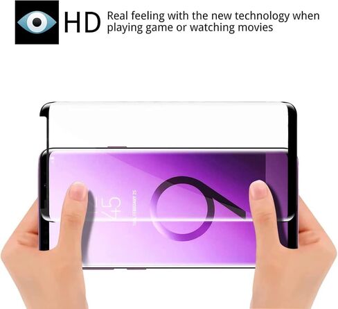 Galaxy S9 Plus Screen Protector, 3 Pack Galaxy S9 Plus Tempered Glass Screen Protector, Easy Installation, 9H Hardness Tempered Glass Screen Protector for Samsung Galaxy S9+ Plus 【3 Pack】 in Saudi Arabia