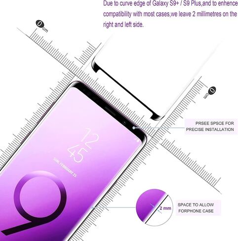 Galaxy S9 Plus Screen Protector, 3 Pack Galaxy S9 Plus Tempered Glass Screen Protector, Easy Installation, 9H Hardness Tempered Glass Screen Protector for Samsung Galaxy S9+ Plus 【3 Pack】 in Saudi Arabia
