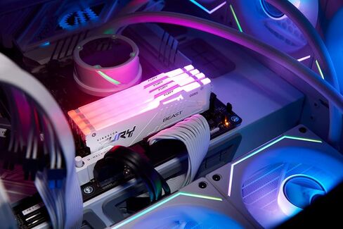 كينغستون فيوري بيست وايت RGB 32 جيجا (2x16 جيجا) 6000MT/s CL36 DDR5 Expo DIMM | مزامنة الأشعة تحت الحمراء | برنامج فيوري CTRL | رفع تردد التشغيل | التوصيل والتشغيل | معرض AMD | مجموعة من 2 | KF560C36BWEAK2-32 in Saudi Arabia