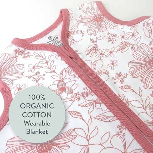 HonestBaby Baby Standard Wearable Blankets Sleeping Bags Swaddle Transition 100% Organic Cotton for Infant Boys, Girls, Unisex, Sage, Small in Saudi Arabia