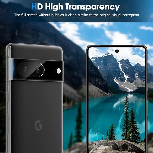 LYWHL [عبوة من عبوتين + 2] لواقي شاشة الخصوصية Google Pixel 7 مع واقي عدسة الكاميرا، طبقة صلابة 9H من الزجاج المقسى المضاد للتجسس والخدش لهاتف Pixel 7 6.3 بوصة [لا تدعم فتح بصمة الإصبع] in Kuwait