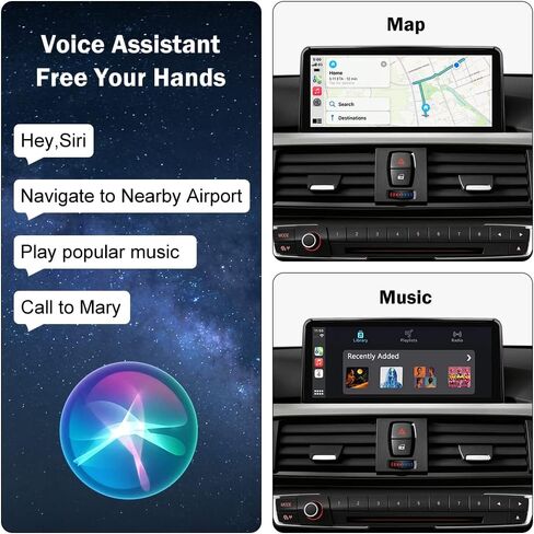 شاشة NINETOM 10.25 بوصة تعمل باللمس لاسلكية Apple CarPlay Android Auto Car شاشة الوسائط المتعددة لنظام BMW 3/4 Series NBT، F30/F31/F32/F33/F34/F35/F36 (2013-2016) in Kuwait