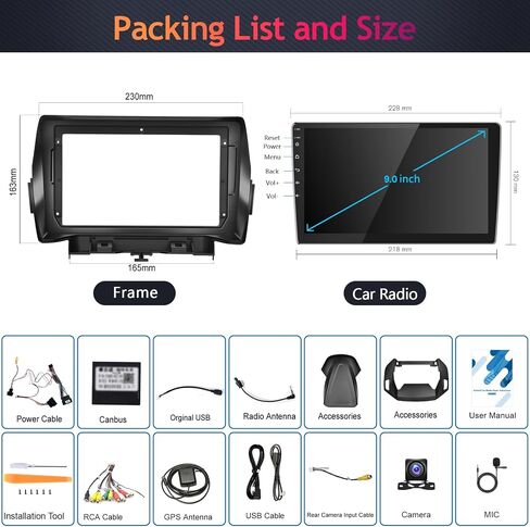 2G + 64G لـ 2013-2019 Ford Escape Kuga راديو السيارة Android مع تشغيل السيارة اللاسلكي Android Auto MirrorLink HiFi Audio، Podofo 9 بوصة شاشة تعمل باللمس بلوتوث ستيريو للسيارة مع GPS WiFi كاميرا احتياطية in Saudi Arabia