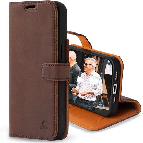 Snakehive Leather Wallet for iPhone 15 - Real Leather Wallet Phone Case - Genuine Leather with Viewing Stand and 3 Card Holder - Flip Folio Cover with Card Slot (Teal) in Saudi Arabia