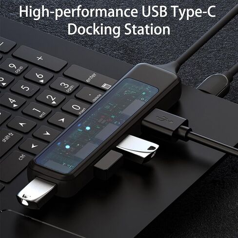 4-in-1 USB Docking Station with High Speed USB 3.0/2.0 Ports and TF Card Reader for Windows (Type-C) in Saudi Arabia